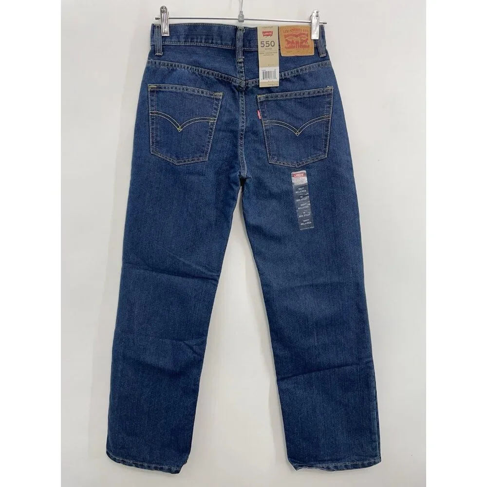 Levi’s 550 Jeans Relaxed Tapered Leg Denim Kids Youth‎ 14R 27x27